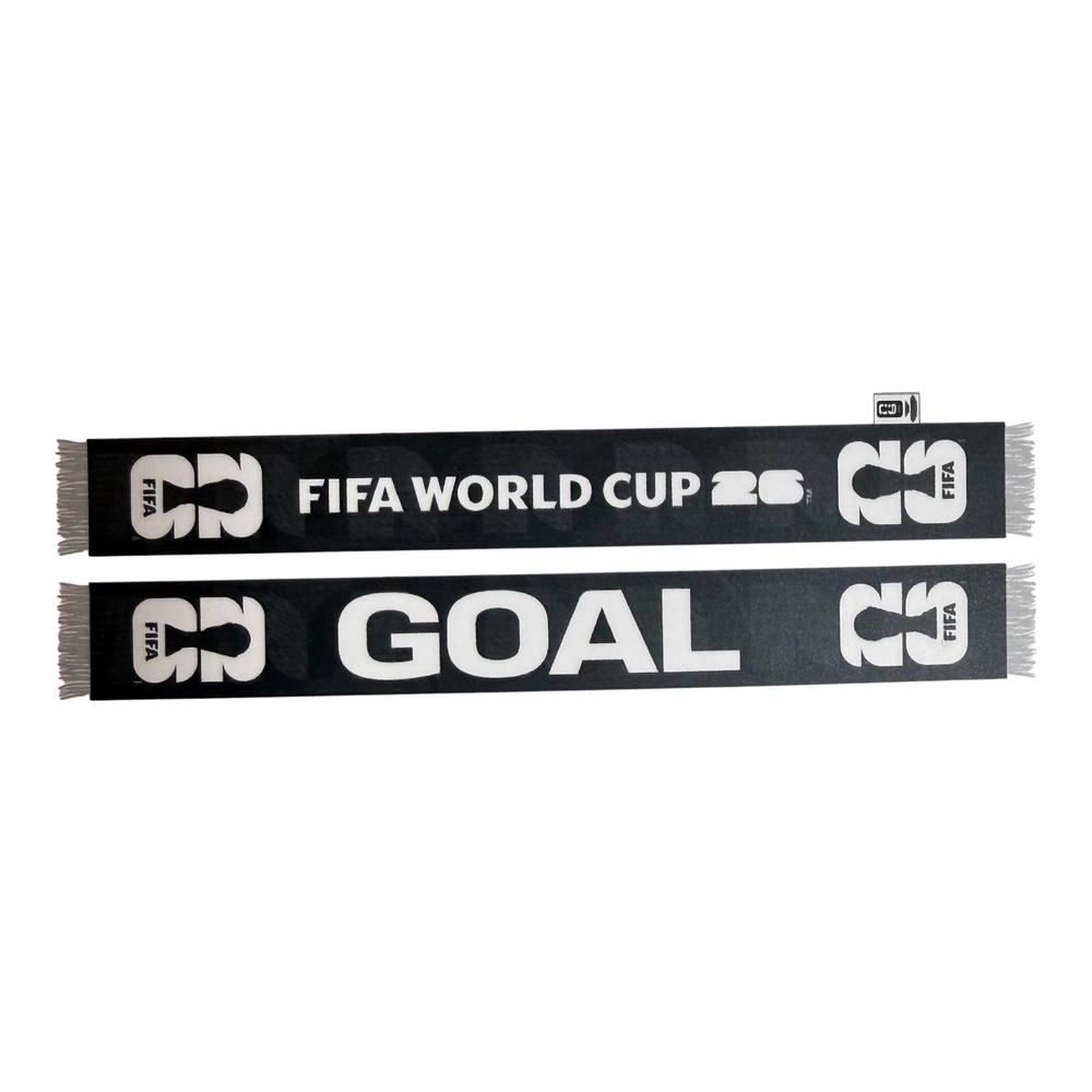 FIFA World Cup 2026 Goal Scarf Official Black White Unisex 26